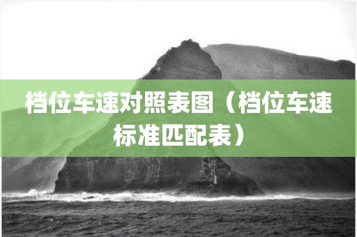 档位车速对照表图（档位车速标准匹配表）