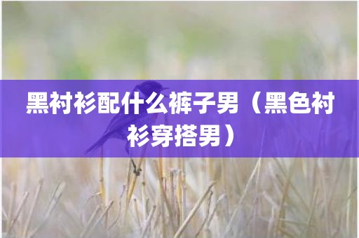 黑衬衫配什么裤子男（黑色衬衫穿搭男）