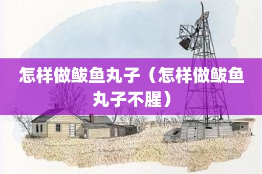 怎样做鲅鱼丸子（怎样做鲅鱼丸子不腥）