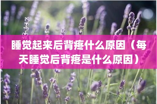 睡觉起来后背疼什么原因（每天睡觉后背疼是什么原因）