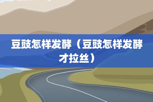 豆豉怎样发酵（豆豉怎样发酵才拉丝）