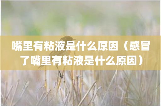 嘴里有粘液是什么原因（感冒了嘴里有粘液是什么原因）