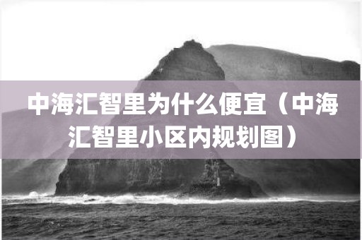 中海汇智里为什么便宜（中海汇智里小区内规划图）