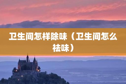 卫生间怎样除味（卫生间怎么祛味）