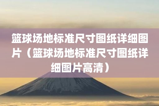 篮球场地标准尺寸图纸详细图片（篮球场地标准尺寸图纸详细图片高清）