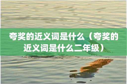 夸奖的近义词是什么(夸奖的近义词是什么二年级)