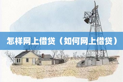 怎样网上借贷（如何网上借贷）