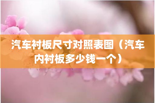 汽车衬板尺寸对照表图（汽车内衬板多少钱一个）