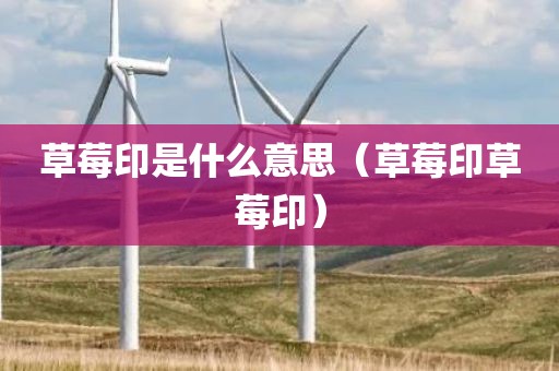 草莓印是什么意思（草莓印草莓印）