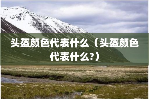 头盔颜色代表什么（头盔颜色代表什么?）