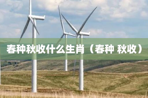 春种秋收什么生肖（春种 秋收）
