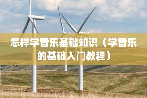 怎样学音乐基础知识（学音乐的基础入门教程）