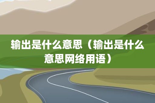 输出是什么意思（输出是什么意思网络用语）
