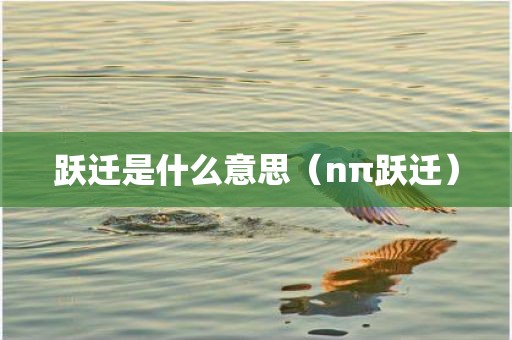 跃迁是什么意思（nπ跃迁）