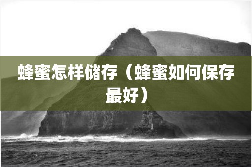 蜂蜜怎样储存（蜂蜜如何保存最好）