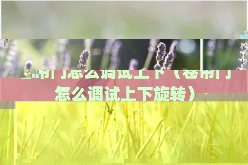 卷帘门怎么调试上下（卷帘门怎么调试上下旋转）