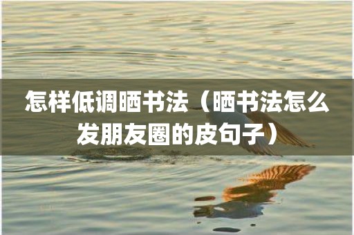 怎样低调晒书法（晒书法怎么发朋友圈的皮句子）