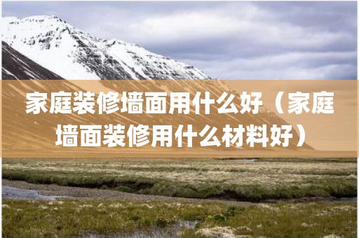 家庭装修墙面用什么好（家庭墙面装修用什么材料好）