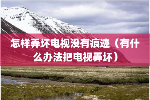 怎样弄坏电视没有痕迹（有什么办法把电视弄坏）