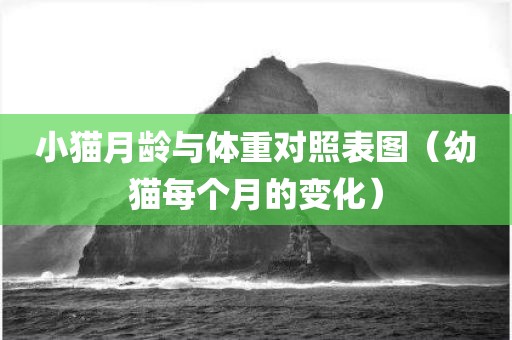 小猫月龄与体重对照表图（幼猫每个月的变化）