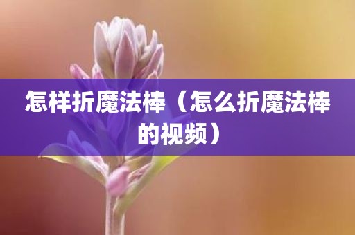 怎样折魔法棒（怎么折魔法棒的视频）