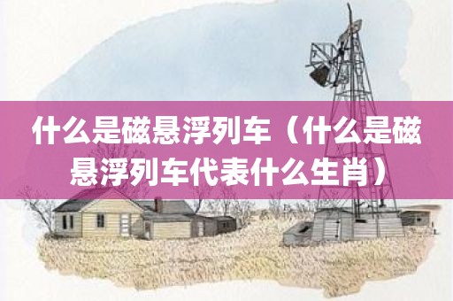 什么是磁悬浮列车（什么是磁悬浮列车代表什么生肖）