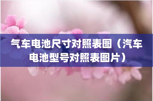 气车电池尺寸对照表图（汽车电池型号对照表图片）