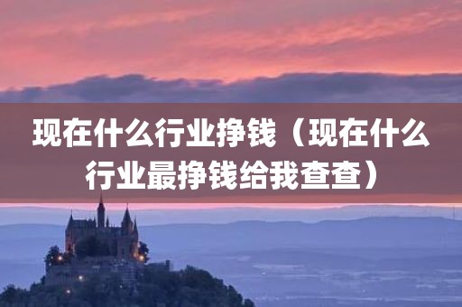 现在什么行业挣钱（现在什么行业最挣钱给我查查）