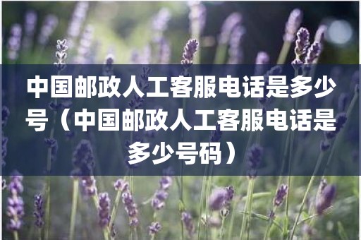 中国邮政人工客服电话是多少号（中国邮政人工客服电话是多少号码）