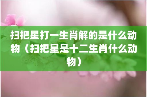 扫把星打一生肖解的是什么动物（扫把星是十二生肖什么动物）