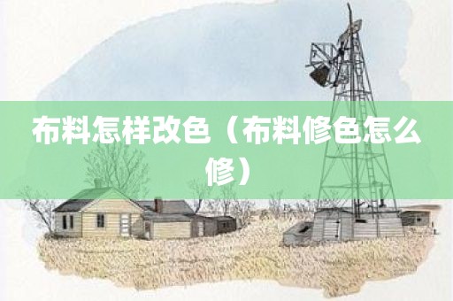 布料怎样改色（布料修色怎么修）