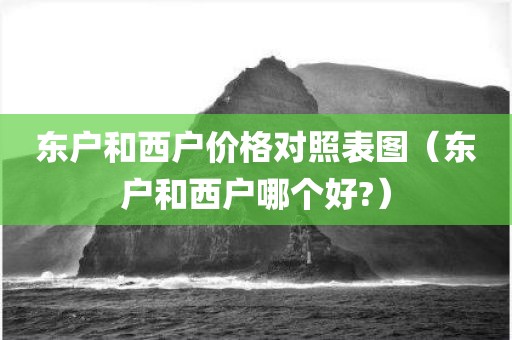 东户和西户价格对照表图（东户和西户哪个好?）