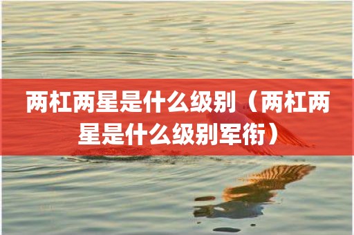 两杠两星是什么级别（两杠两星是什么级别军衔）