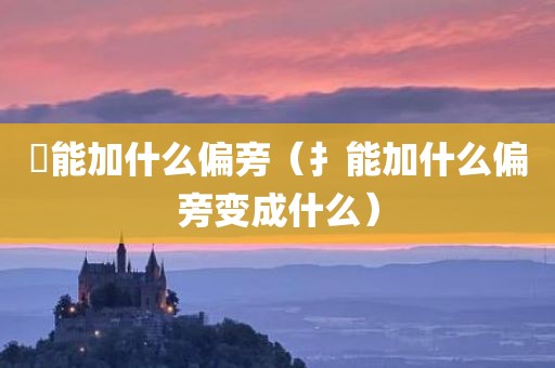 屚能加什么偏旁（扌能加什么偏旁变成什么）