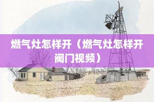 燃气灶怎样开（燃气灶怎样开阀门视频）