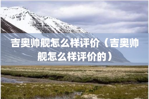 吉奥帅舰怎么样评价（吉奥帅舰怎么样评价的）