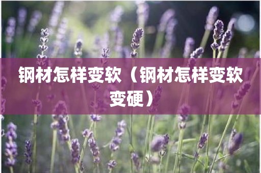 钢材怎样变软(钢材怎样变软变硬)