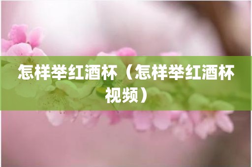 怎样举红酒杯（怎样举红酒杯视频）
