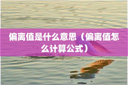 偏离值是什么意思（偏离值怎么计算公式）