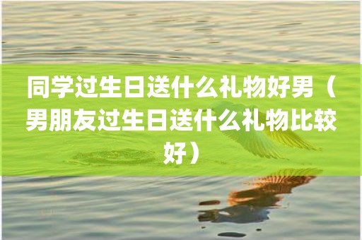 同学过生日送什么礼物好男（男朋友过生日送什么礼物比较好）