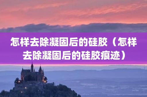 怎样去除凝固后的硅胶（怎样去除凝固后的硅胶痕迹）