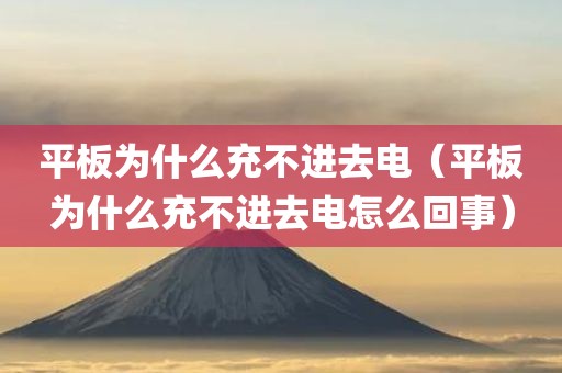 平板为什么充不进去电（平板为什么充不进去电怎么回事）