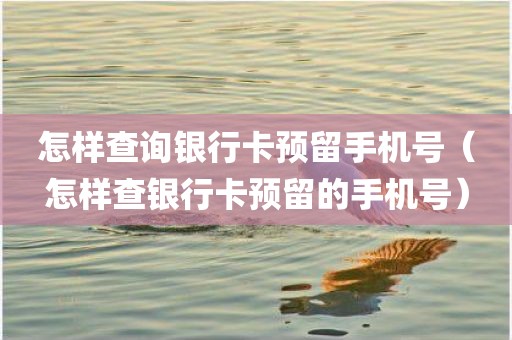 怎样查询银行卡预留手机号（怎样查银行卡预留的手机号）