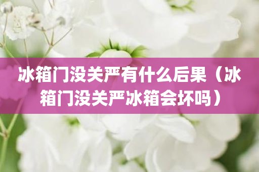 冰箱门没关严有什么后果（冰箱门没关严冰箱会坏吗）
