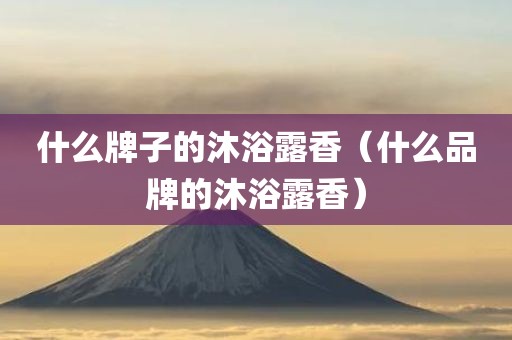 什么牌子的沐浴露香（什么品牌的沐浴露香）