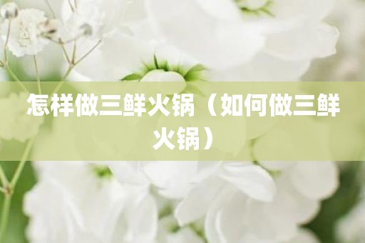 怎样做三鲜火锅（如何做三鲜火锅）