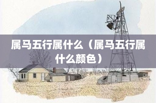 属马五行属什么（属马五行属什么颜色）