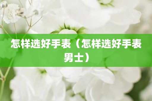 怎样选好手表（怎样选好手表男士）