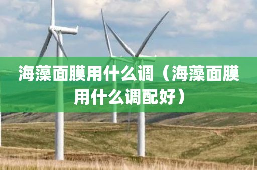 海藻面膜用什么调（海藻面膜用什么调配好）