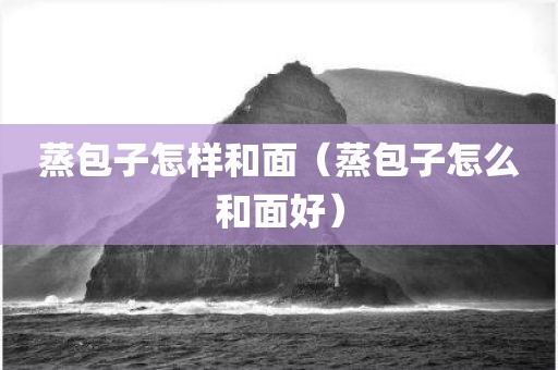 蒸包子怎样和面(蒸包子怎么和面好)